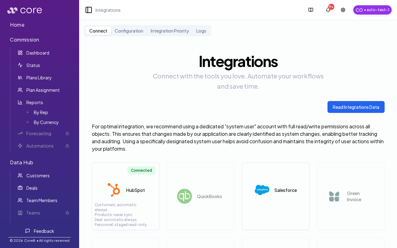 Integrations (connect)